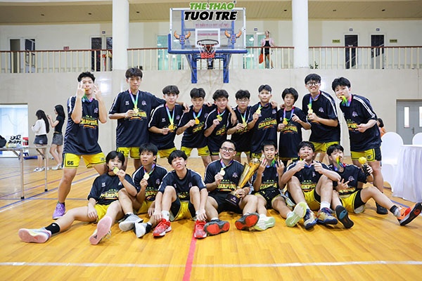 Đội tuyển U14 Thể Thao Tuổi Trẻ thi đấu tại giải Hanoi Youth Basketball League 2023
