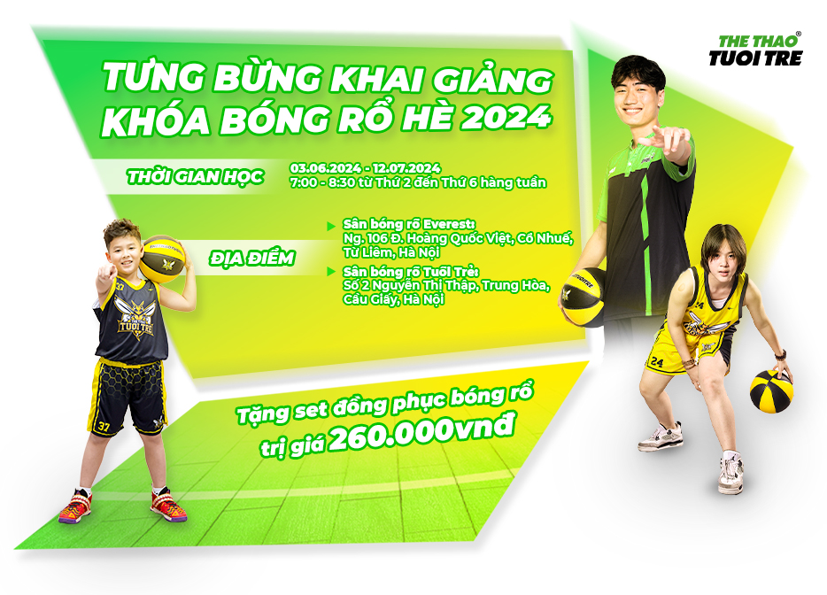 chương trình ưu đãi học bóng rổ hè 2024