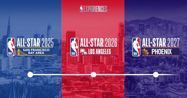 Logo giải NBA All-star luôn đi kèm với địa điểm tổ chức